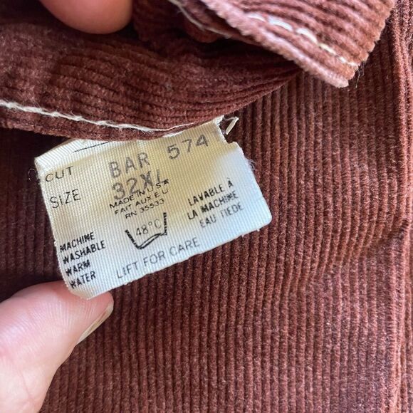 Unique Brown Corduroy Pants y2k unique rare male stage hand - Picture 3 of 10